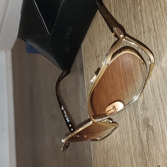 Vintage christian dior butterfly style sunglasses w/ gold frames. *Free Shipping - Picture 3 of 11